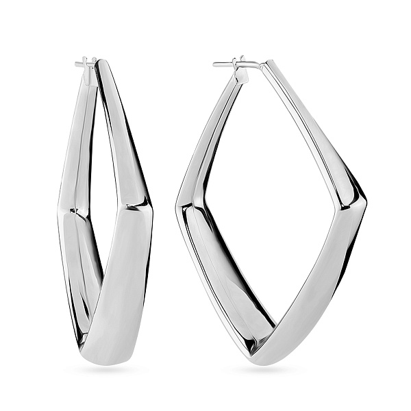 Серьги из белого золота Francelli (арт. 105507/50б) – изображение 1