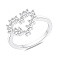 Серебряное кольцо сердце с фианитами (арт. 7501/8816)