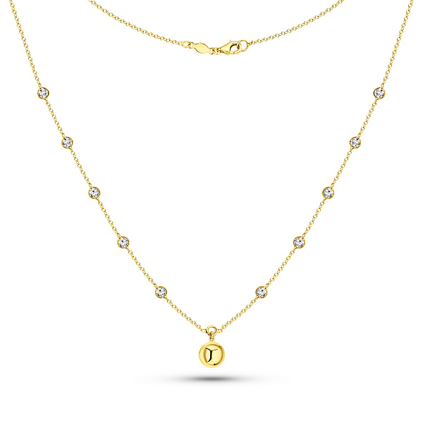 Кольє з жовтого золота з фіанітами (арт. 352656ж) – зображення 2