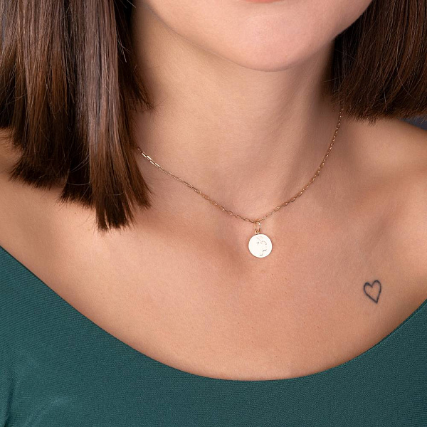 Золотой подвес Близнецы (арт. 424739бл) – изображение 2