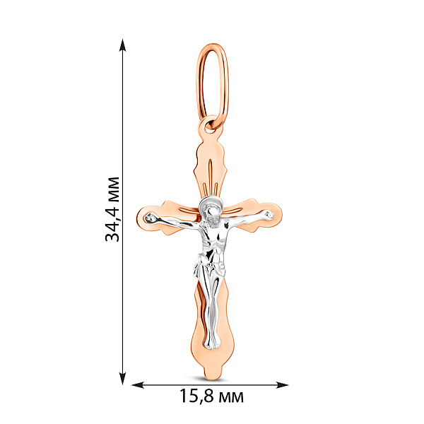 Золотий хрестик з розп'яттям (арт. 512600) – зображення 2