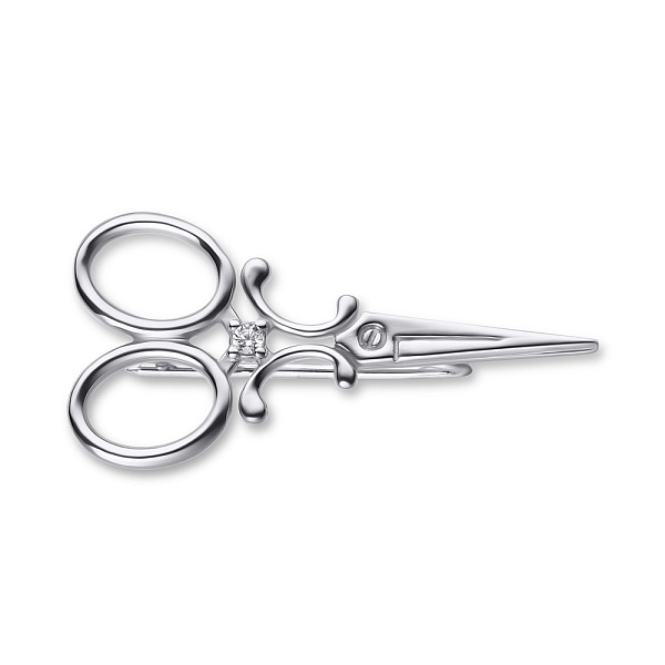 Срібна брошка Trendy Style з фіанітом (арт. 7505/7114р) – зображення 1