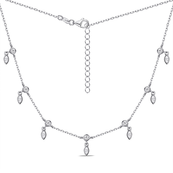 Колье из серебра с фианитами (арт. 7507/1915) – изображение 2