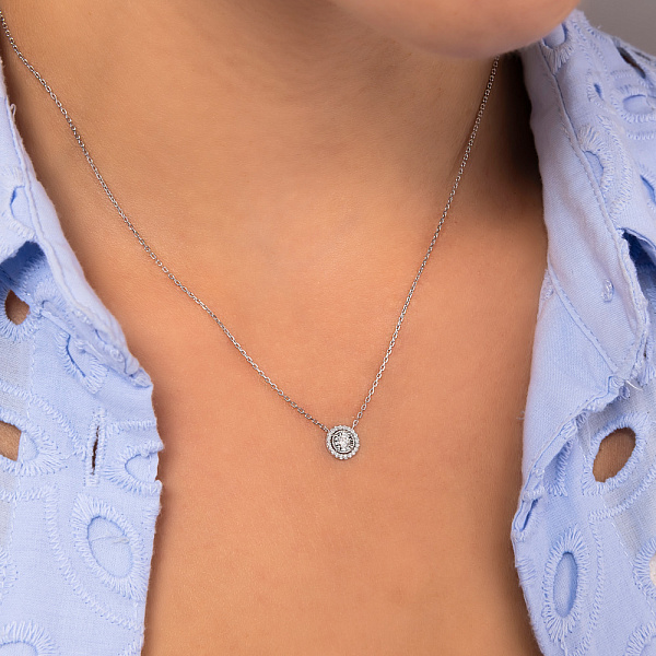 Золоте кольє з діамантами (арт. Ц011244015б) – зображення 4