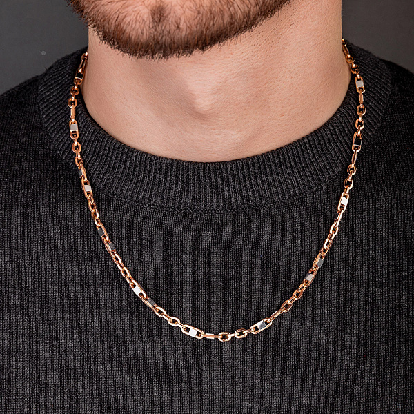 Золотая цепочка с родированием (арт. 352474р) – изображение 2