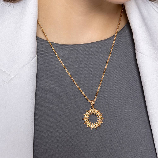 Золота підвіска з фіанітами (арт. 424955) – зображення 2