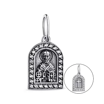 Серебряная ладанка Николай Чудотворец (арт. 7917/3313-ч)