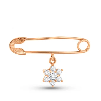 Золота шпилька з фіанітами (арт. 360011а)