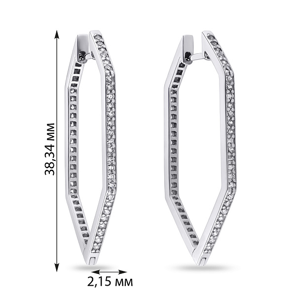 Серебряные серьги с фианитами Trendy Style (арт. 7502/29014р) – изображение 2