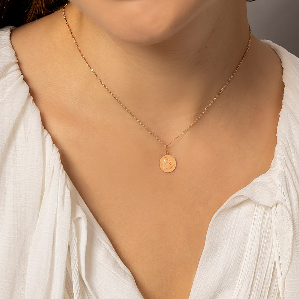 Золотой подвес Дева (арт. 424739дв) – изображение 3