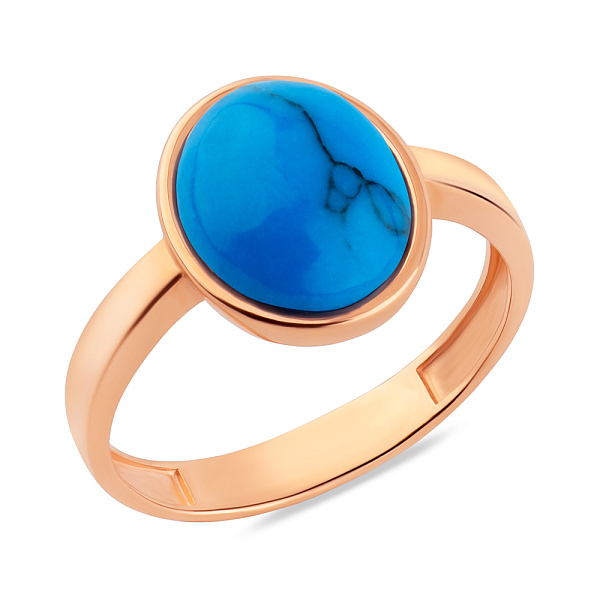Золота каблучка з бірюзою (арт. 141146ПюСГ) – зображення 1