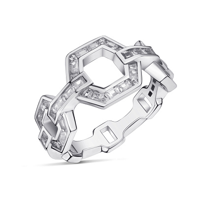 Кольцо из серебра с фианитами Trendy Style (арт. 7501/5124)