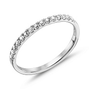 Фото Кольцо из белого золота с бриллиантами (арт. 1110000202)