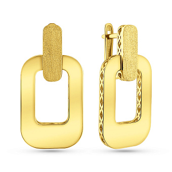 Золоті сережки без каменів (арт. 1091822жм)