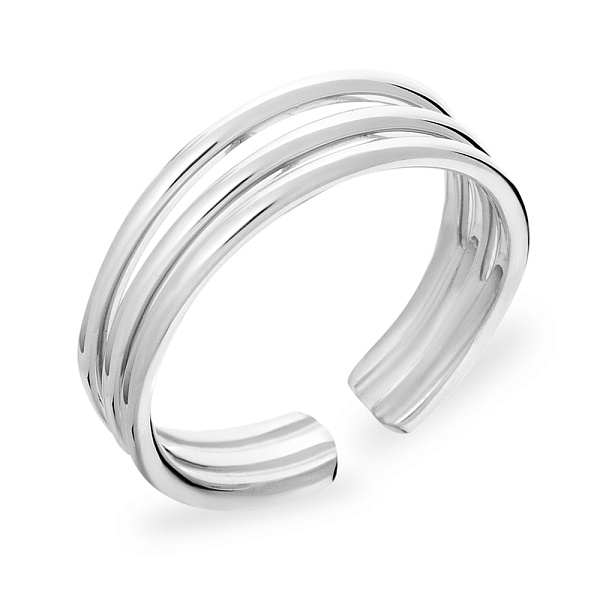 Фалангова потрійна каблучка з білого золота (арт. 140701фб) – зображення 1