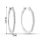 Серебряные серьги-кольца с фианитами (арт. 7502/10008/25) – изображение 2
