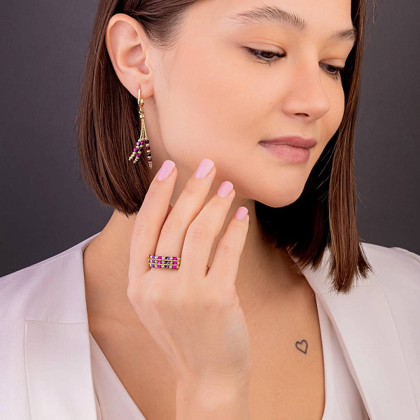 Золотые серьги Francelli (арт. 1091271жфмлн) – изображение 3