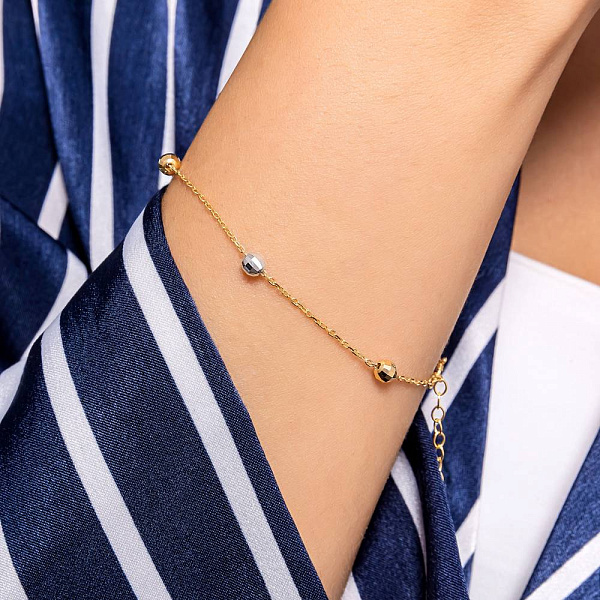 Браслет из белого и желтого золота (арт. 326573жб) – изображение 3