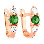 Детские золотые серьги с фианитом (арт. 110316з)