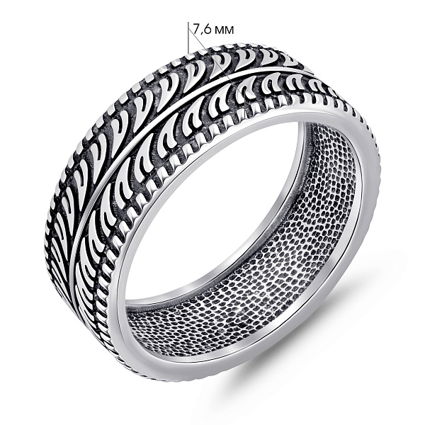 Массивное серебряное кольцо с чернением (арт. 7901/10137) – изображение 2