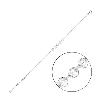 Браслет зі срібла з фіанітами (арт. 7509/3110)