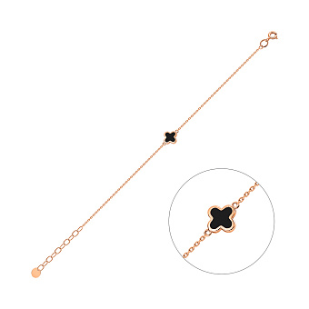 Браслет из красного золота с эмалью (арт. 341212еч)