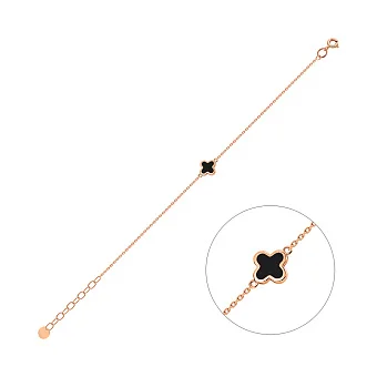 Браслет з червоного золота з емаллю (арт. 341212еч)