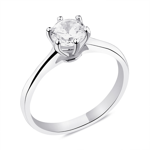 Серебряное кольцо с фианитом (арт. 7501/6190) – изображение 1