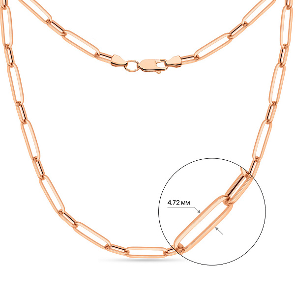 Золотое колье "Звенья" без камней (арт. 352237) – изображение 2