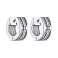 Серебряные серьги-кольца с фианитами (арт. 7502/9117/15) – изображение 1