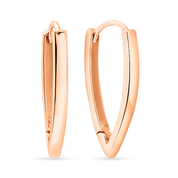 Серьги из красного золота без вставок  (арт. 109114) – изображение 1
