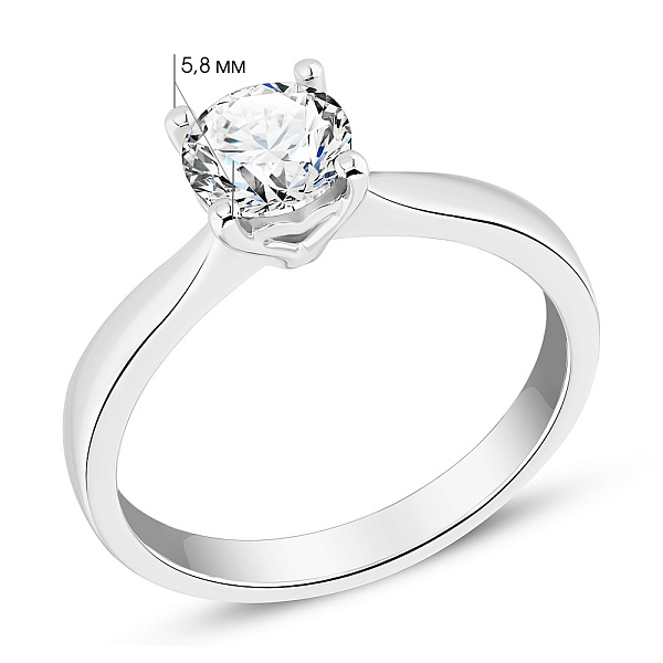 Помолвочное золотое кольцо с бриллиантом (арт. К01115805036б) – изображение 3