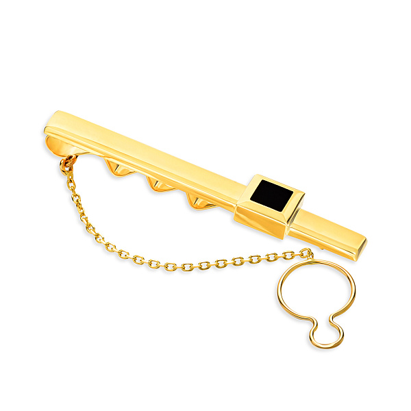 Золотой зажим для галстука с эмалью (арт. 200050жеч) – изображение 1