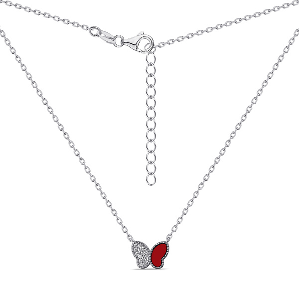 Серебряное колье с ониксом и фианитами (арт. 7507/2117ок) – изображение 2