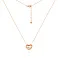 Колье «Сердечко» из желтого золота с фианитом (арт. 351214) – изображение 2