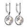 Серьги из серебра с перламутром и фианитами (арт. 7502/9590п)