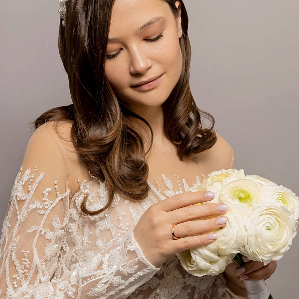 Обручка Європейка з червоного золота з діамантом (арт. К239207) – зображення 3