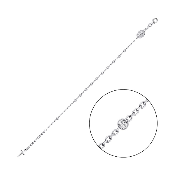 Срібний браслет Вервиця без каміння (арт. 7509/3917) – зображення 1