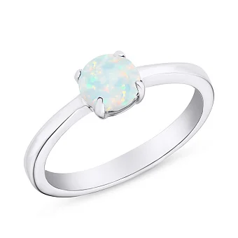 Серебряное кольцо с опалом (арт. 7501/1819Поб)