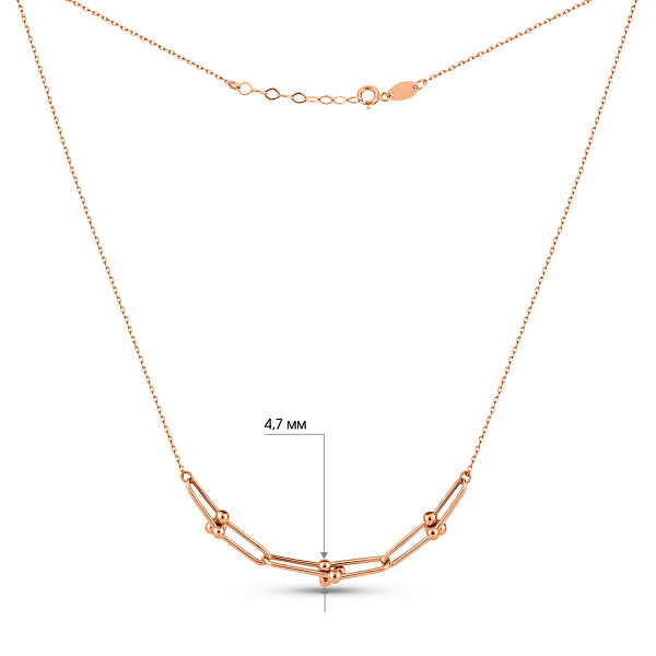 Золотое колье без камней (арт. 352736) – изображение 4