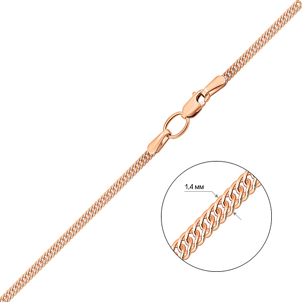 Ланцюжок з червоного золота плетіння Ромб (арт. 303002) – зображення 3