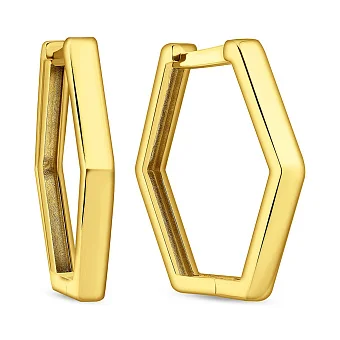 Сережки з жовтого золота без каміння (арт. 110889ж)