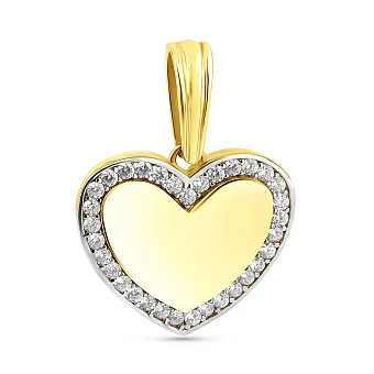 Подвес из желтого золота с фианитами (арт. 423150ж)