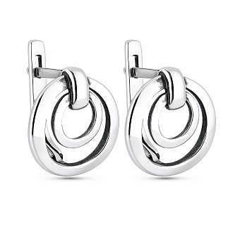 Фото Серебряные серьги без камней (арт. 7902/5218-ч)