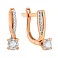 Серьги из красного золота с фианитами (арт. 107722) – изображение 1