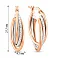 Серьги-кольца из комбинированного золота (арт. 104963/30кб) – изображение 4