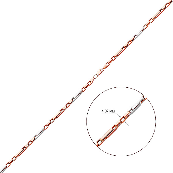 Золотий ланцюжок з декоративним плетінням (арт. 351186кб) – зображення 2