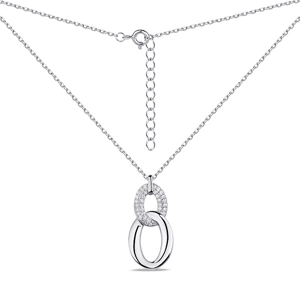 Серебряное колье с фианитами (арт. 7507/2188) – изображение 2