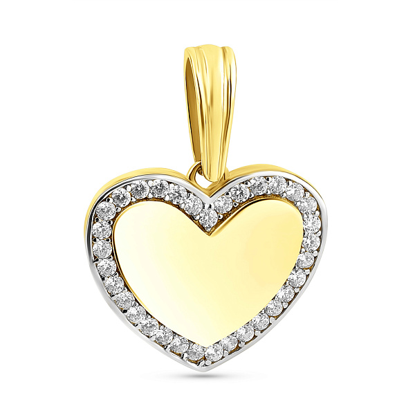 Підвіс з жовтого золота з фіанітами (арт. 423150ж) – зображення 1