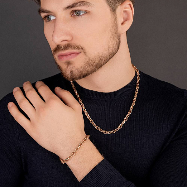 Золотое колье-цепь (арт. 352456) – изображение 6